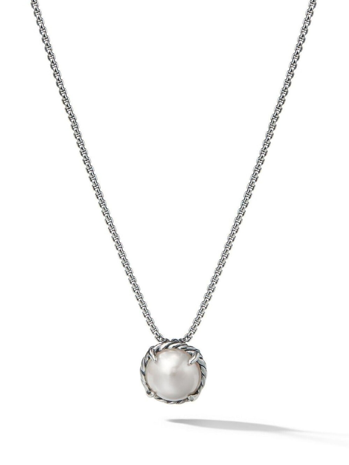 

Серебряное колье Petite Chatelaine с жемчугом David Yurman, серебряный