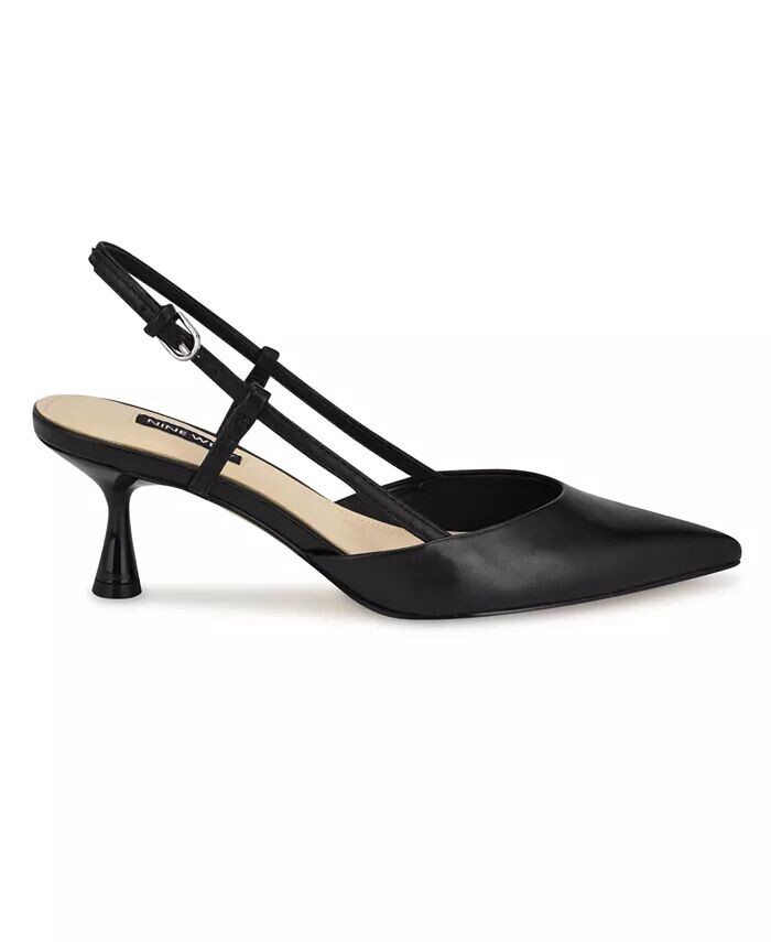 Женские туфли-лодочки Rhonda с острым носком на зауженном каблуке Nine West, черный — фото 2