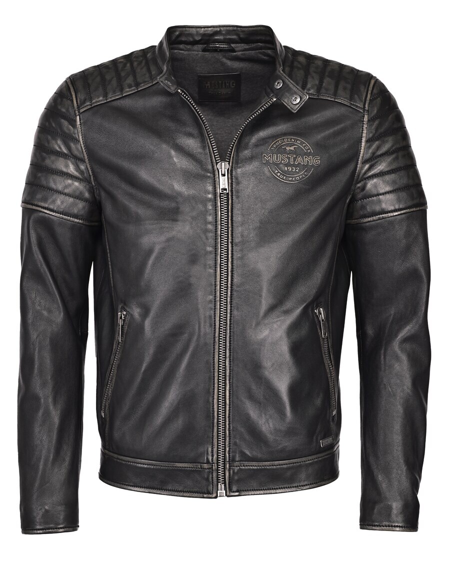 

Кожаная куртка MUSTANG Between-Season Jacket, черный