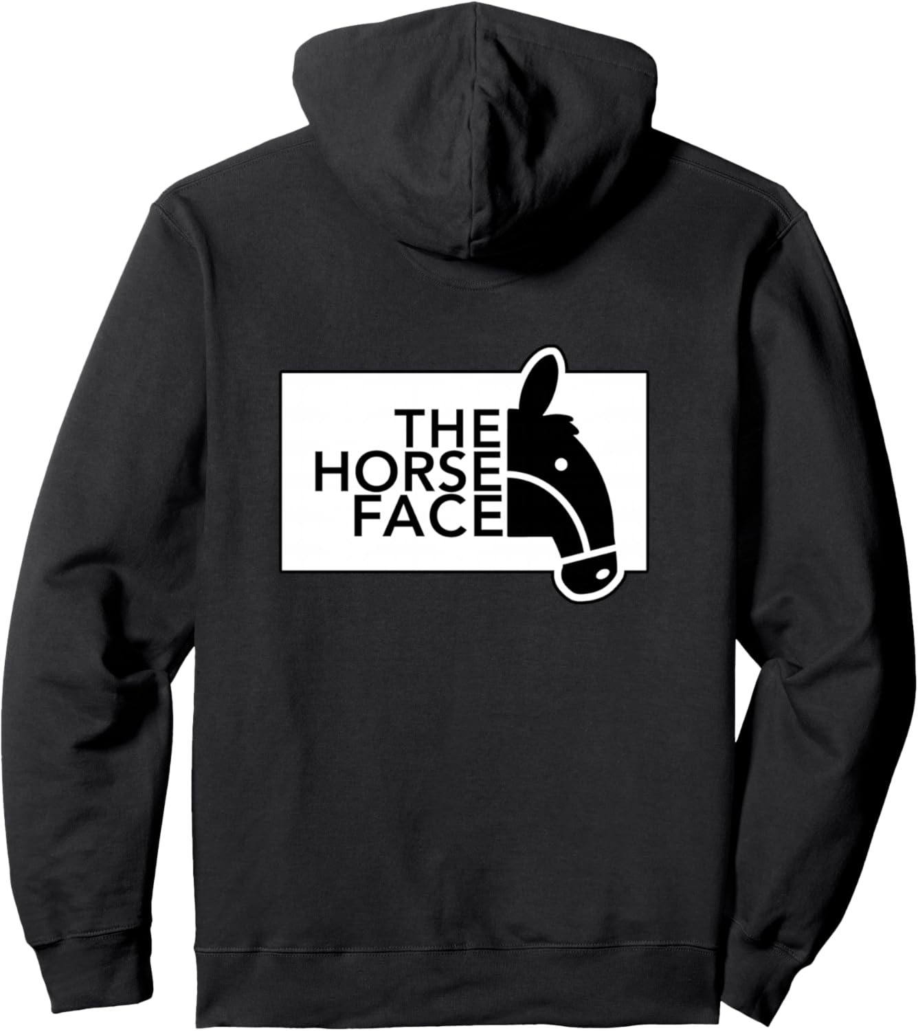 

Худи с пародией на Лошадь The Horse Face 2026 Horse Gift Illustration Goods Workshop, черный