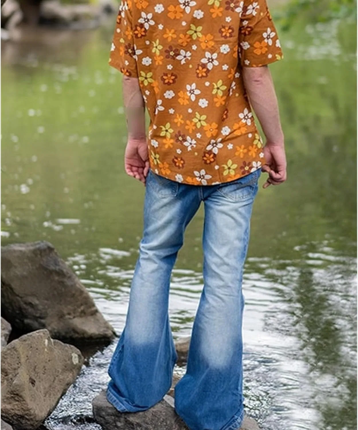 Джинсы клеш Vintage, синие — фото 3