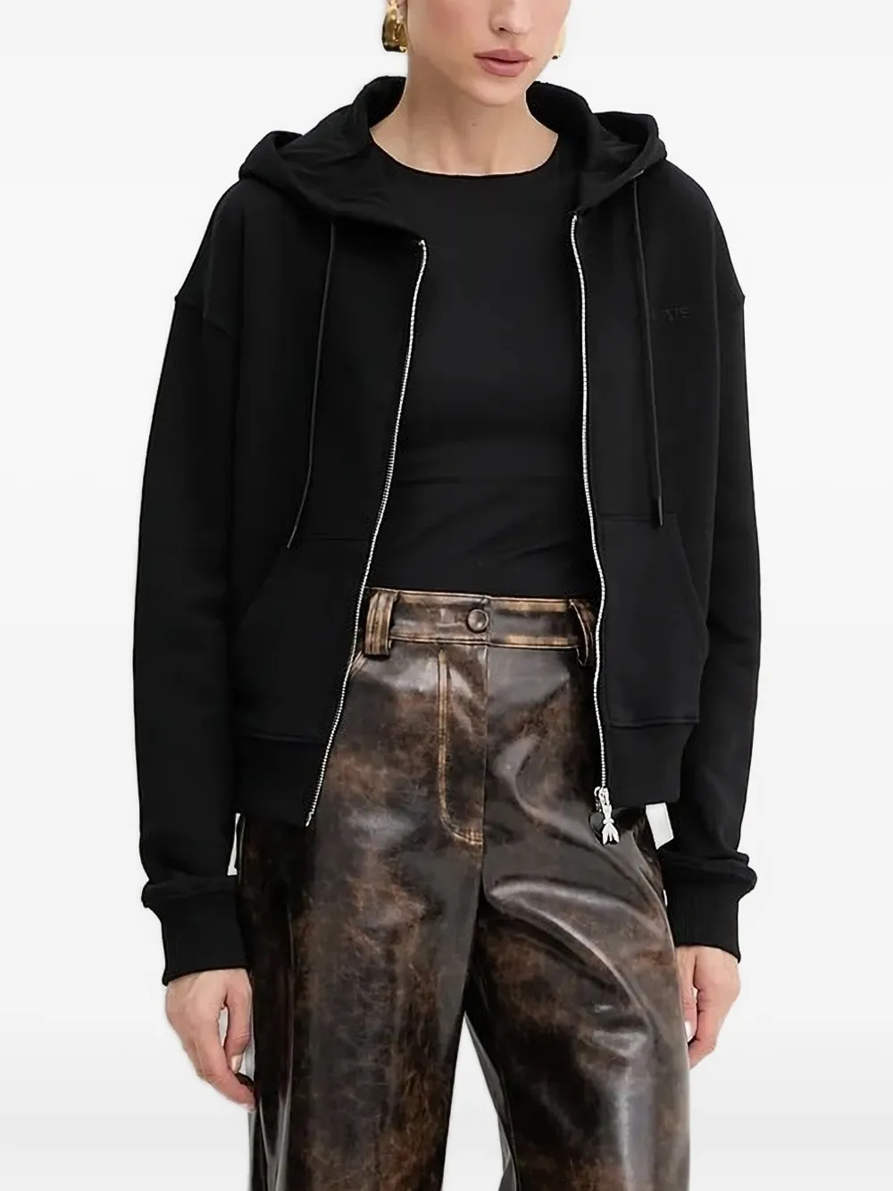 

Толстовка Zip-up hooded top Patrizia Pepe, черный