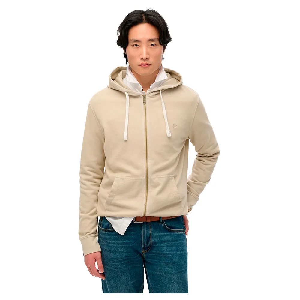 

Толстовка Superdry Classic Essential full zip, бежевый