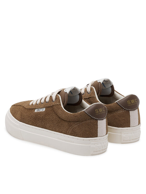 Тканевые кроссовки Dellow 02 Cup Suede YA22205 S.W.C Stepney Workers Club, коричневый — фото 3