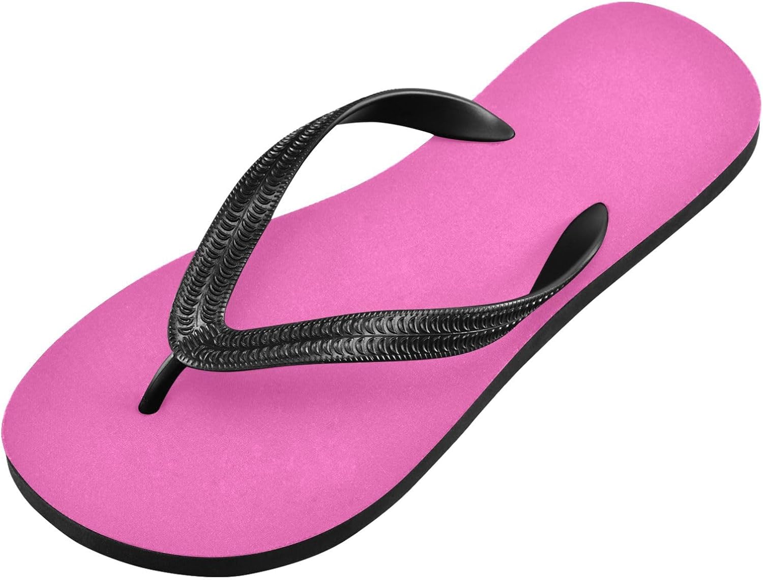 

Ярко-розовые пляжные шлепанцы с ремешком для душа, резиновые нескользящие летние тапочки для ходьбы, для мужчин и женщин Sinestour
