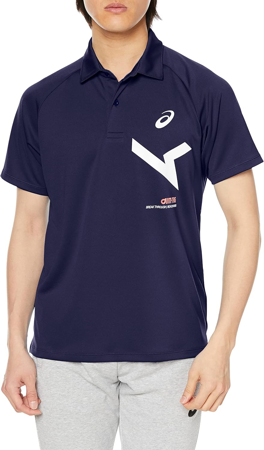 

Мужская тренировочная футболка-поло Asics 2031E002 AIM Dry, темно-синий