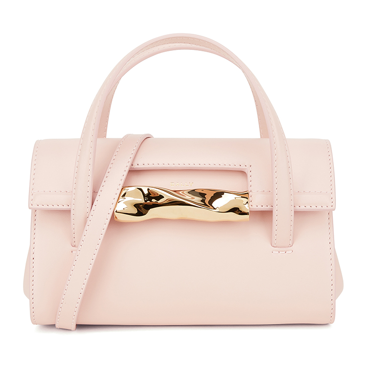 

Кожаная плечевая сумка через плечо, женская розовая BALLY