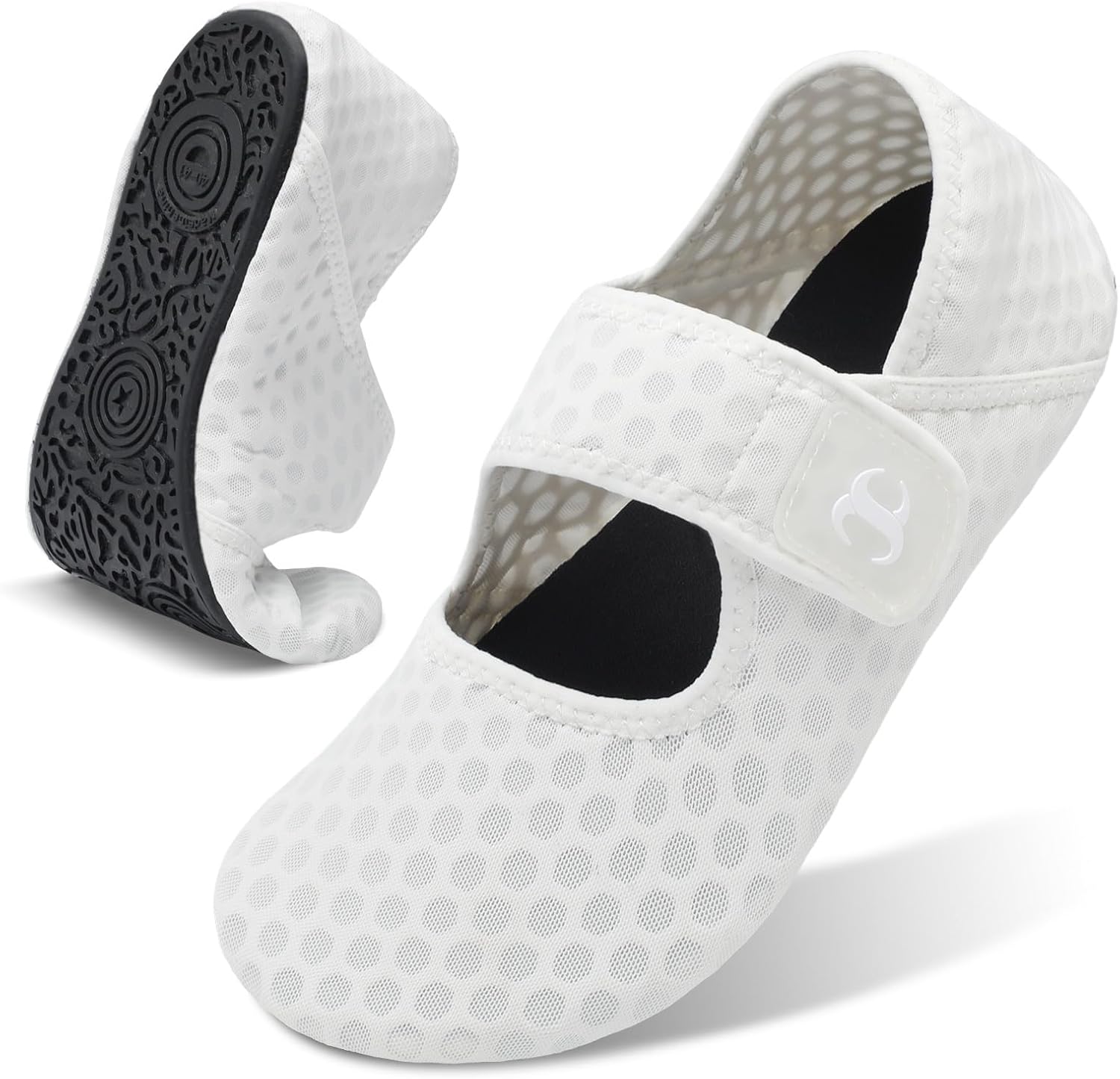 

Обувь для воды для женщин и мужчин, пляжная обувь для плавания босиком, аквааэробика, летние широкие шлепанцы, сандалии, быстросохнущие носки для бассейна, реки и моря Scurtain, белый