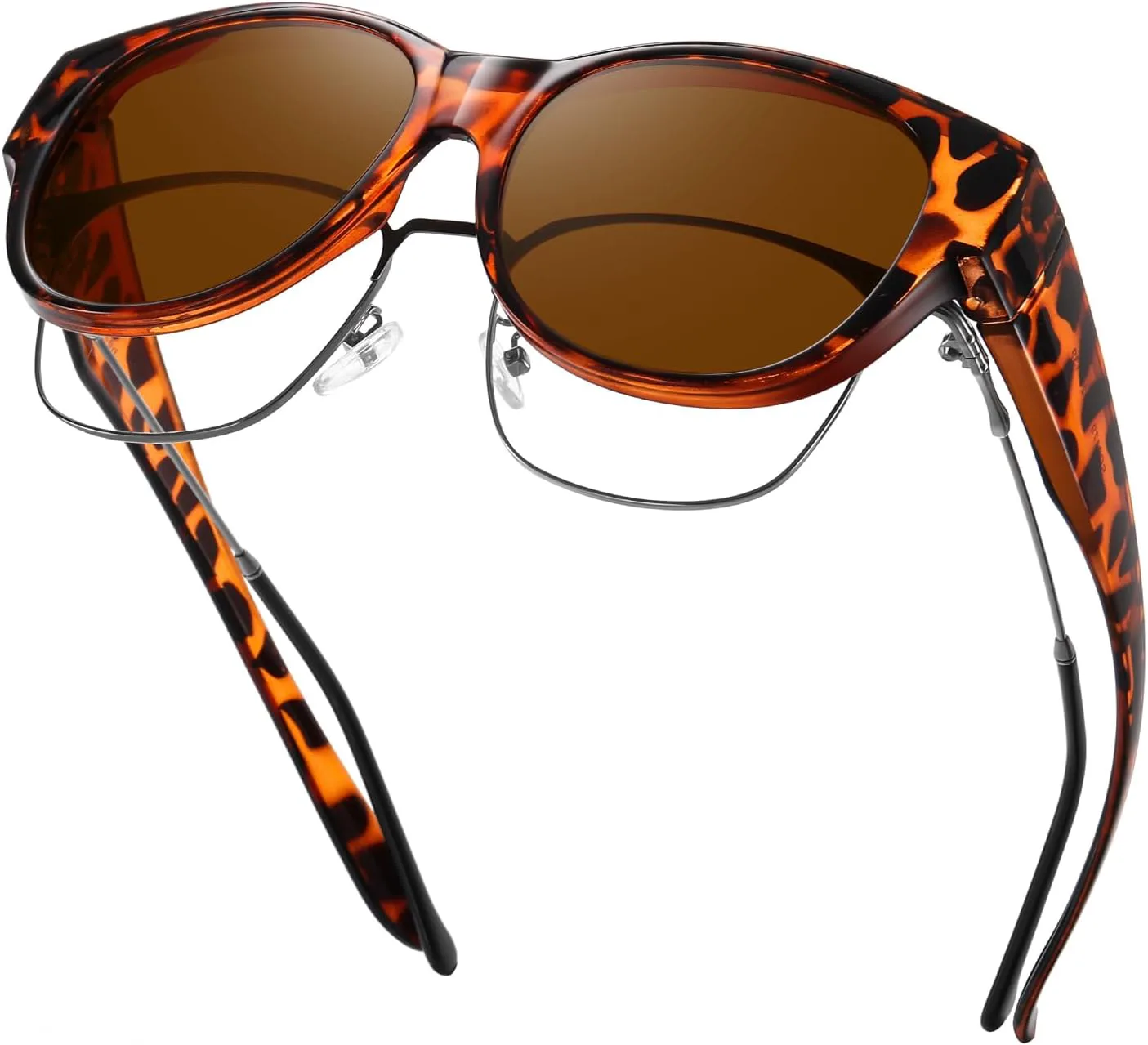 

Солнцезащитные очки Kelinln W0179, надеваемые поверх обычных, унисекс, квадратные, поляризованные, легкие, защита от УФ, цвет: глянцевый леопардовый/коричневые линзы