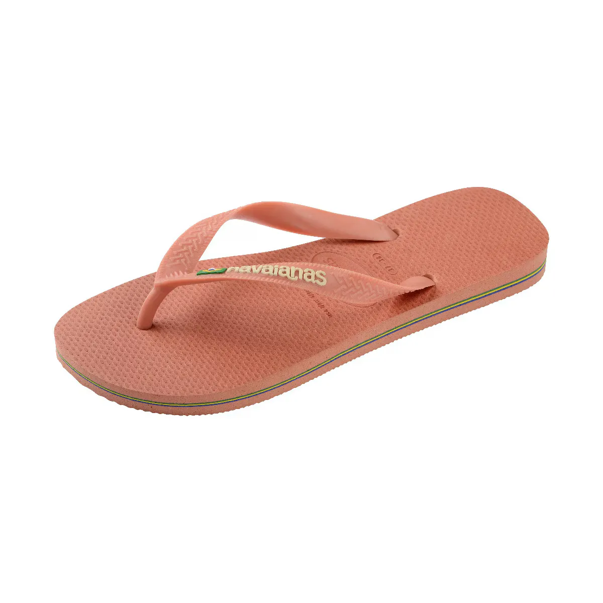 Шлепанцы Hav унисекс. Розовая глина с логотипом Бразилии 412 Havaianas, розовый — фото 4