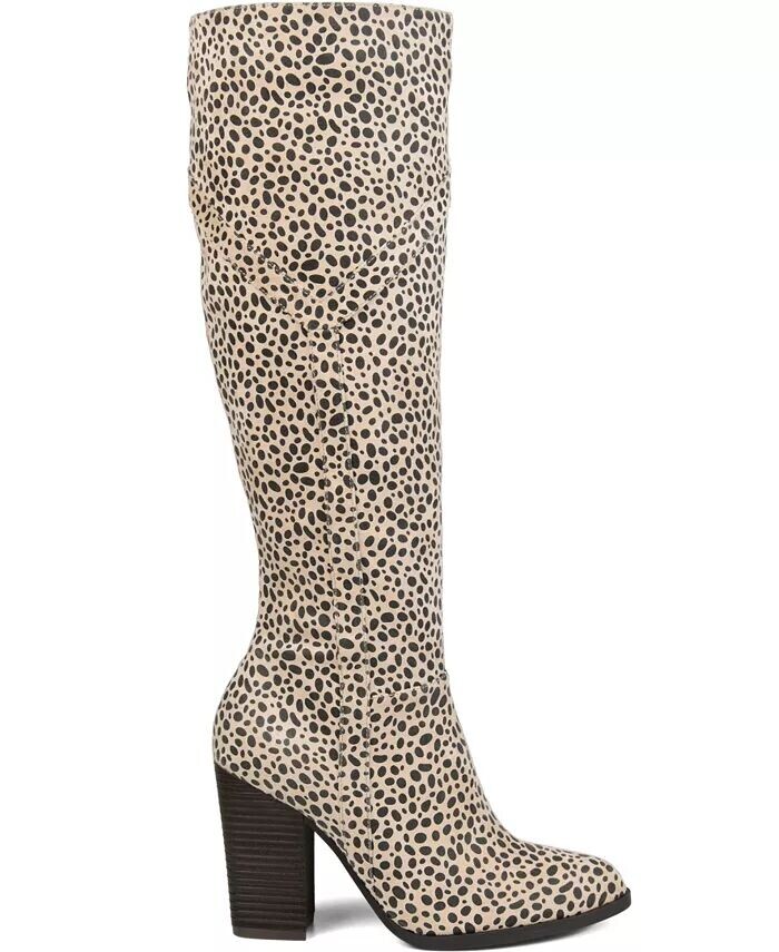 Женские сапоги Kyllie Wide Calf Journee Collection, коричневый/бежевый — фото 2