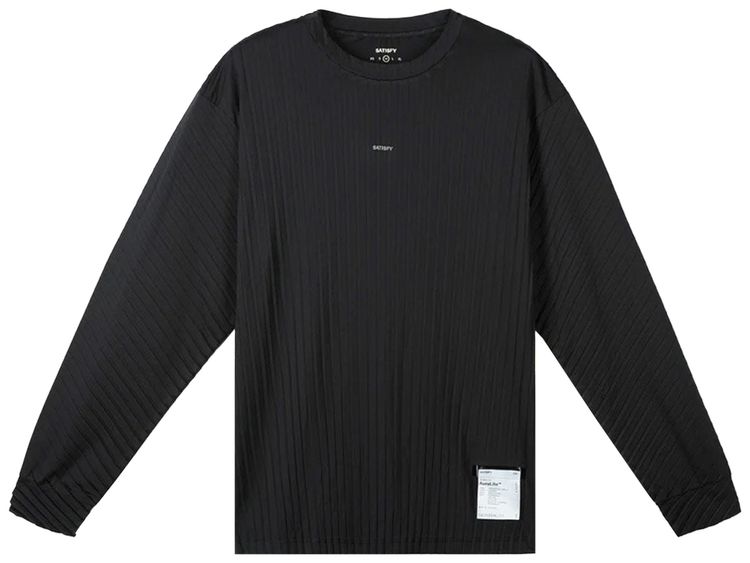 

Длинная плиссированная футболка SATISFY Auralite, черная