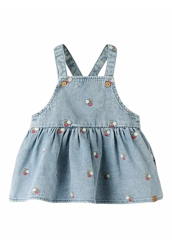 Платье джинсовое Lil' Atelier, medium blue denim, голубой деним — фото 3