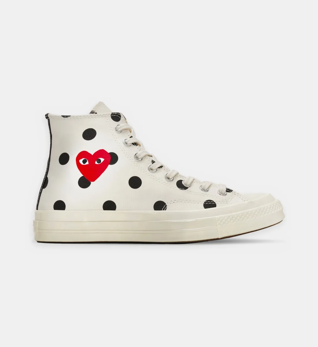 Фирменные высокие кеды из хлопка Comme Des Garçons Play, белый