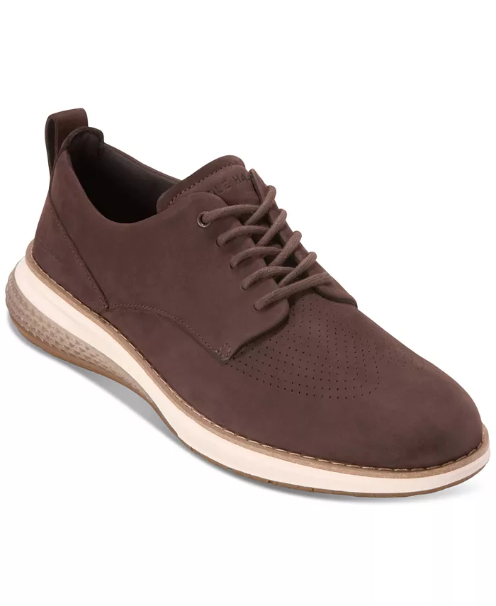 

Оригинальные мужские оксфорды Grand Energyweave с перфорацией и простым носком Cole Haan, коричневый