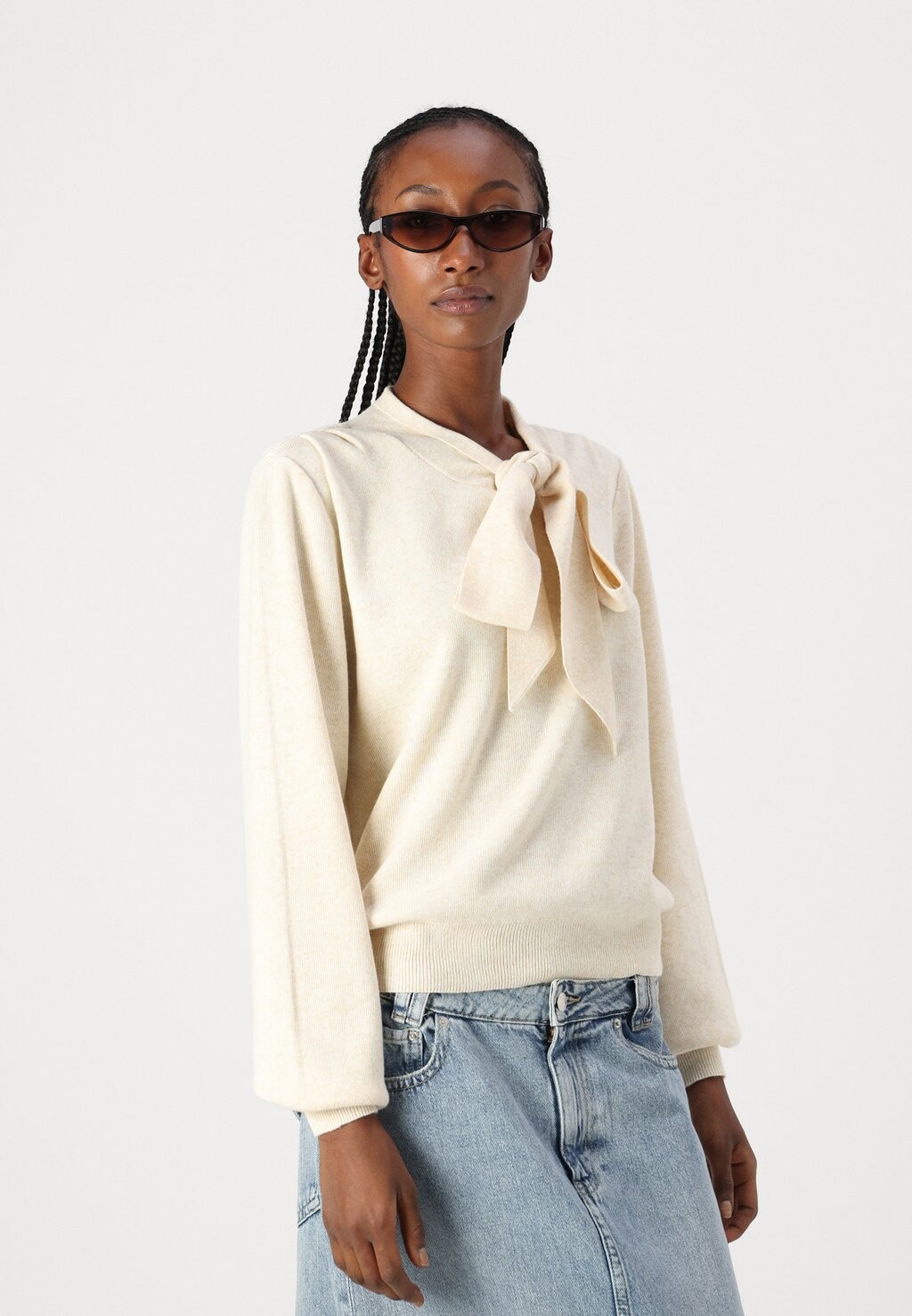 

Джемпер YASASSI BOW PULLOVER YAS, кремовый