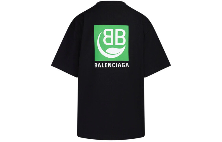 

Футболка женская Balenciaga с принтом, черный / зеленый