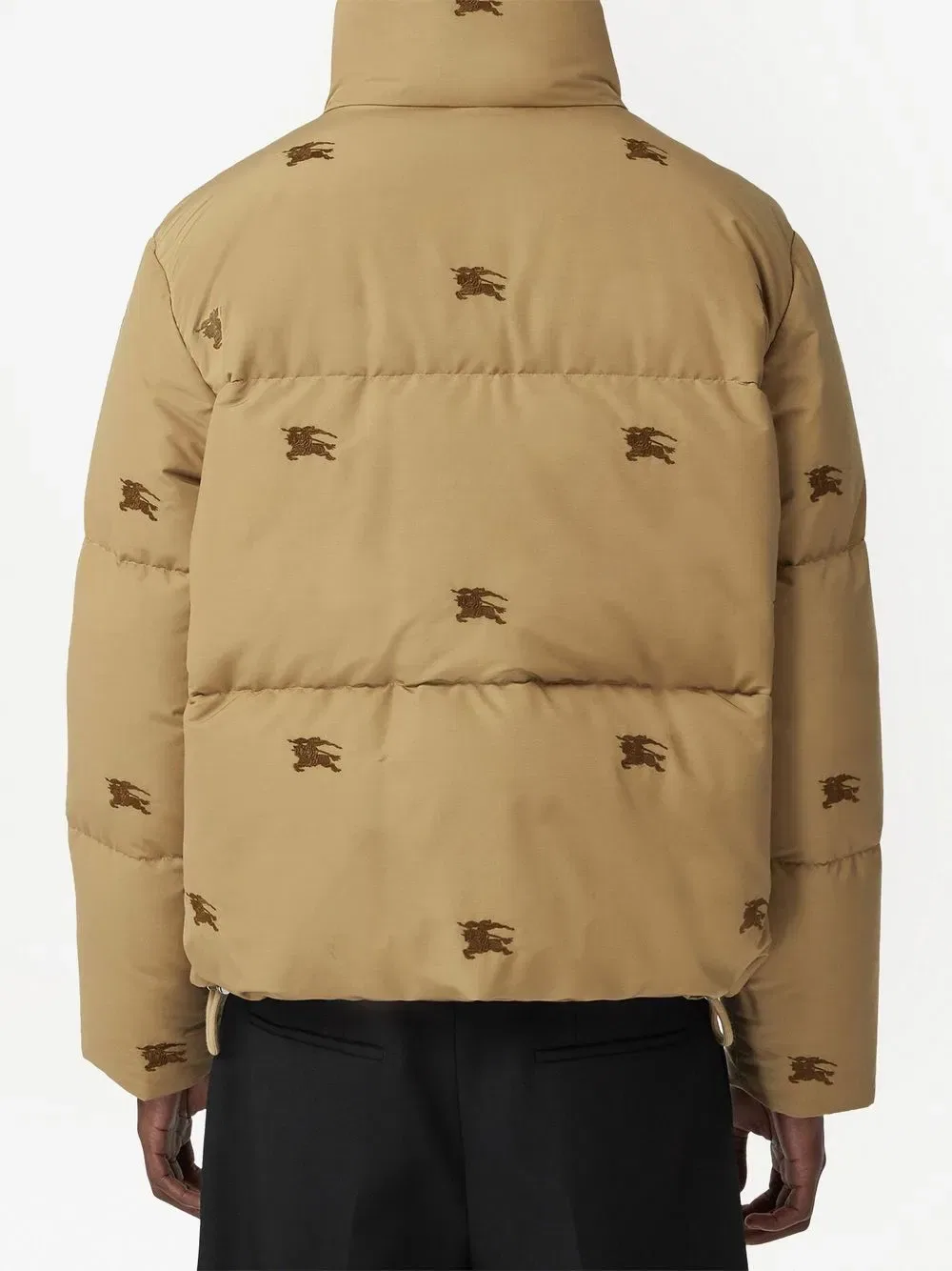 Пуховая куртка Burberry с вышитым логотипом, нейтральный — фото 4