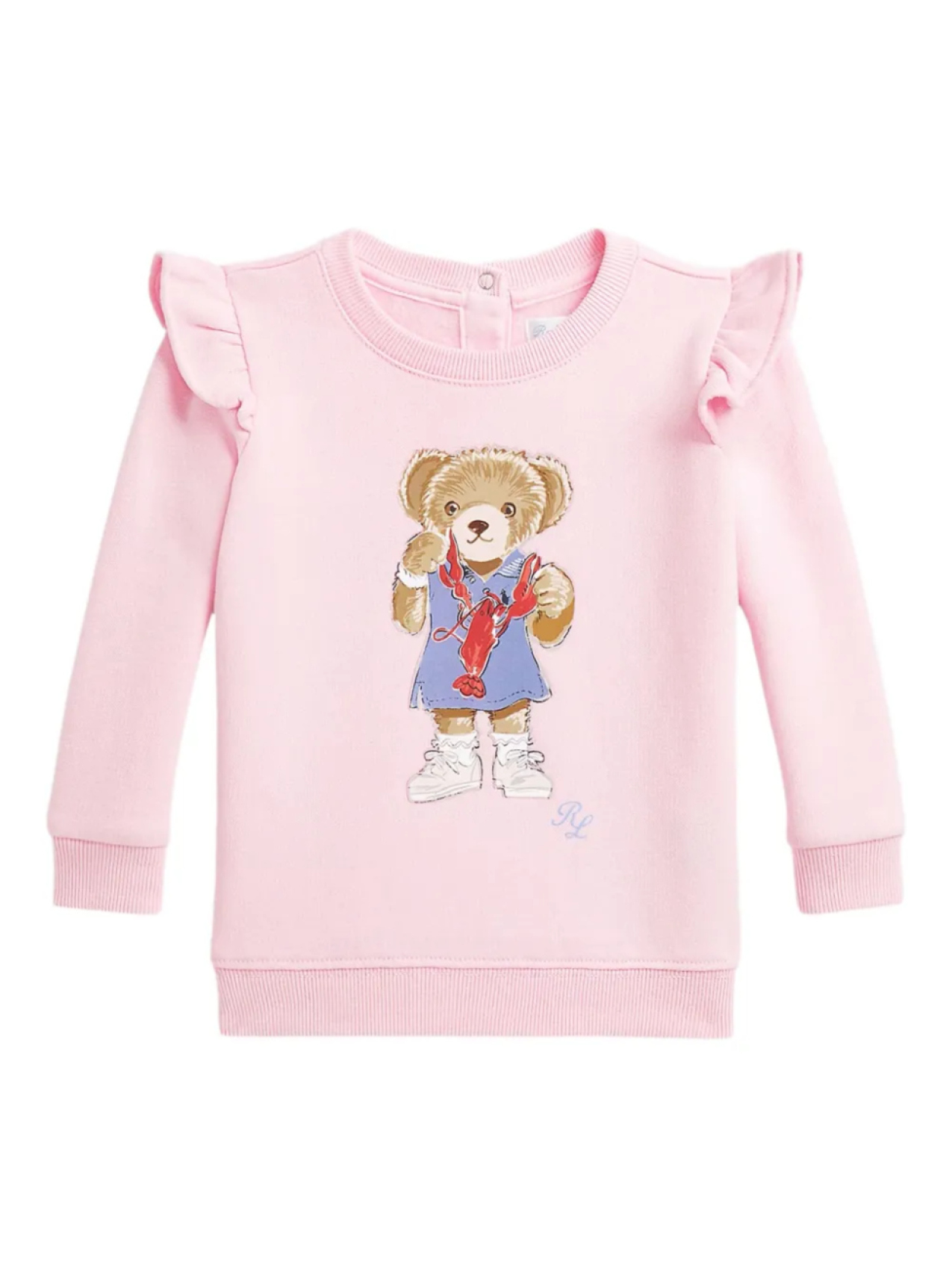 

Толстовка POLO RALPH LAUREN KIDS с рисунком медведя, розовый