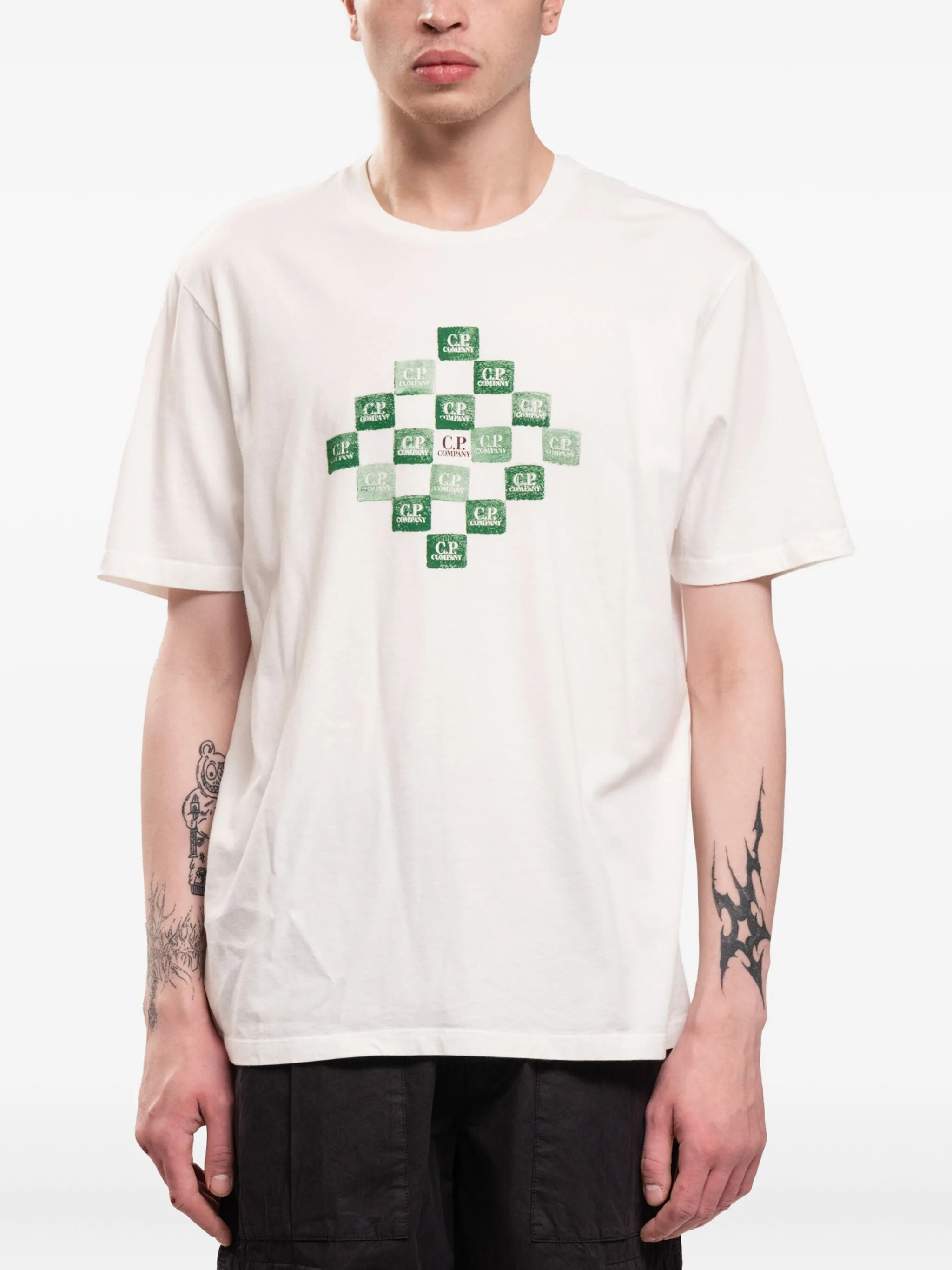 

Футболка с графичным принтом C.P. Company, белый