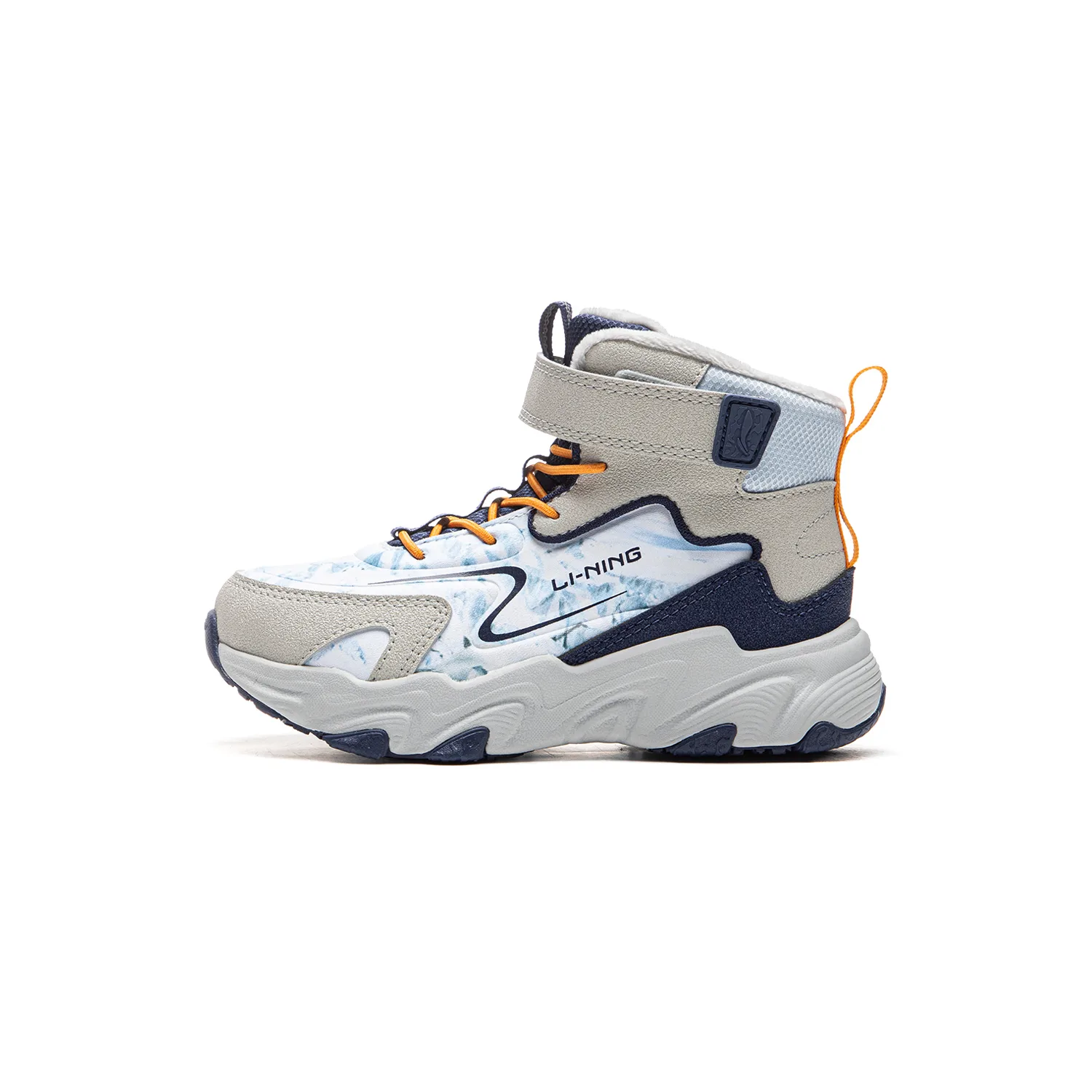 Кроссовки Li-Ning YOUNG Sports Life Collection из искусственной кожи с противоскользящей подошвой, амортизацией и терморегуляцией YOUNG, Stone Gray/Dark Ship Blue