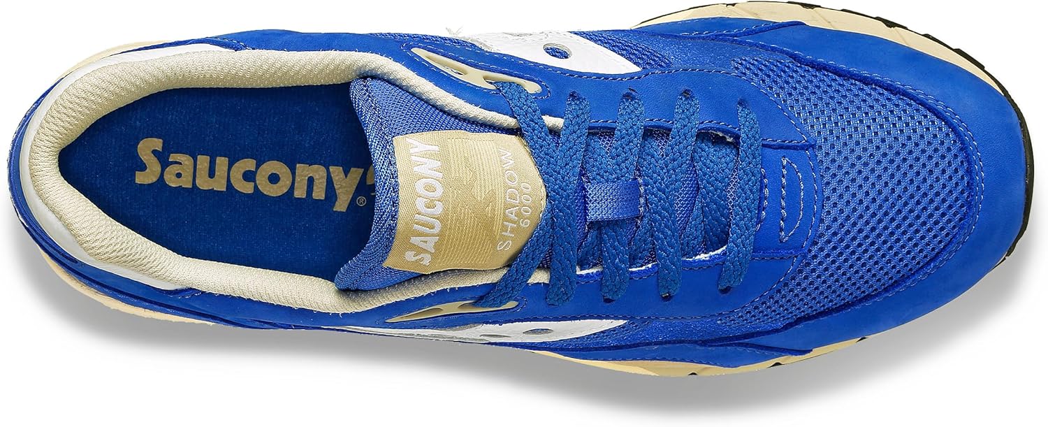 Кроссовки Saucony Shadow 6000 унисекс, для женщин и мужчин, белый/синий — фото 3