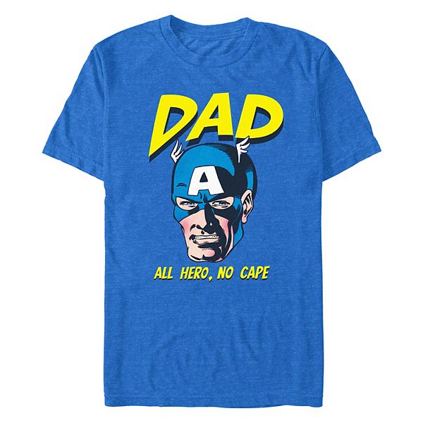 

Футболка с принтом Men's dad all hero no cape Licensed Character