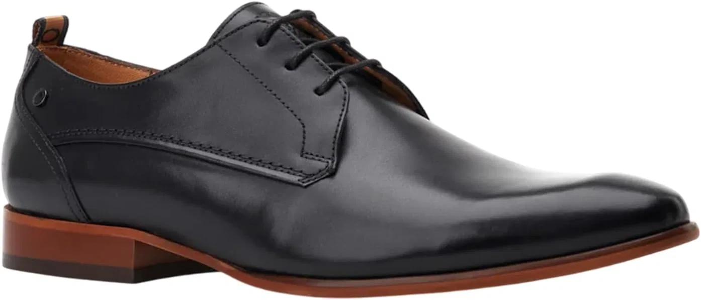 Мужские кожаные туфли-дерби Base London Gambino Excel, Black
