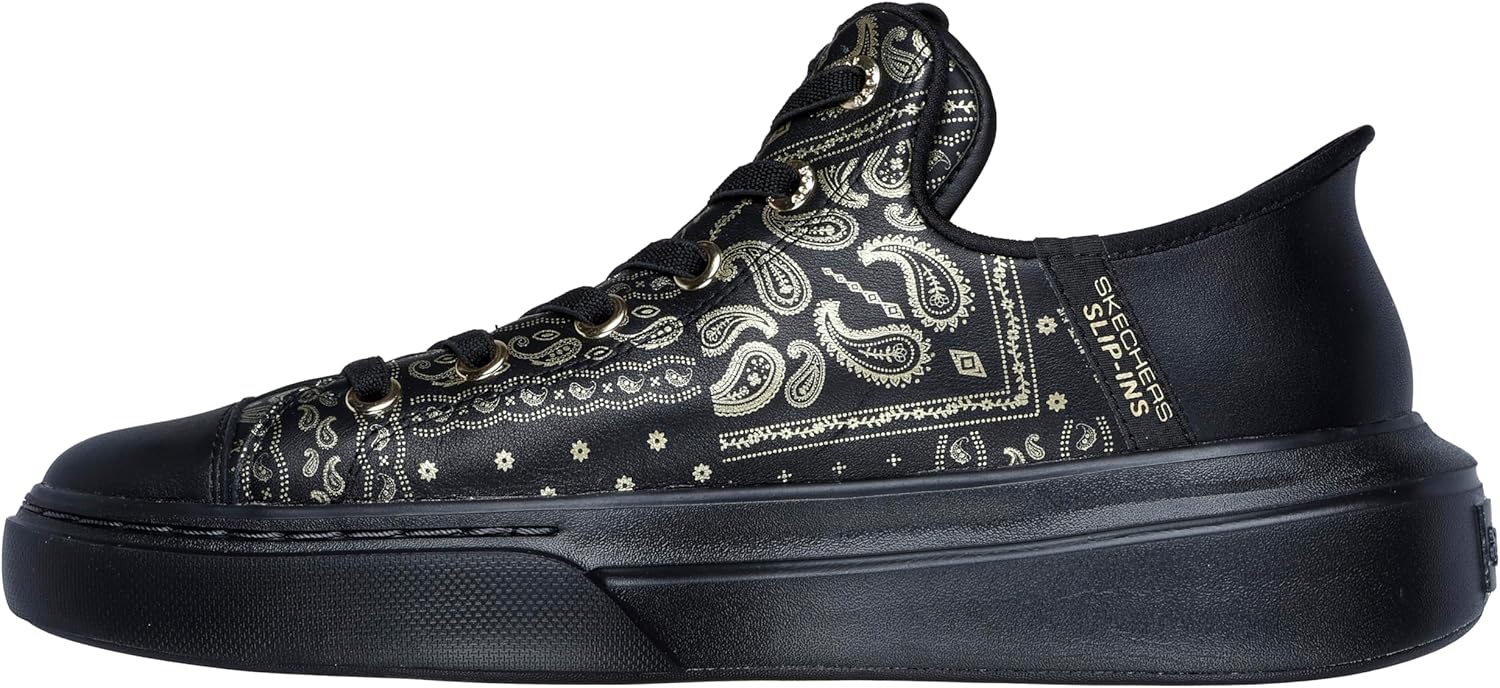 Мужские кроссовки Skechers Snoop Dogg: Snoop ONE-Double G Hands Free Slip-Ins, черный/золотой — фото 4