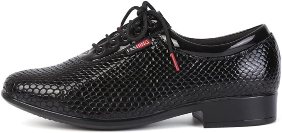 

Мужские бальные туфли HIPPOSEUS для латинских танцев, танго и румбы, социальные танцевальные туфли с низким каблуком 1, черный