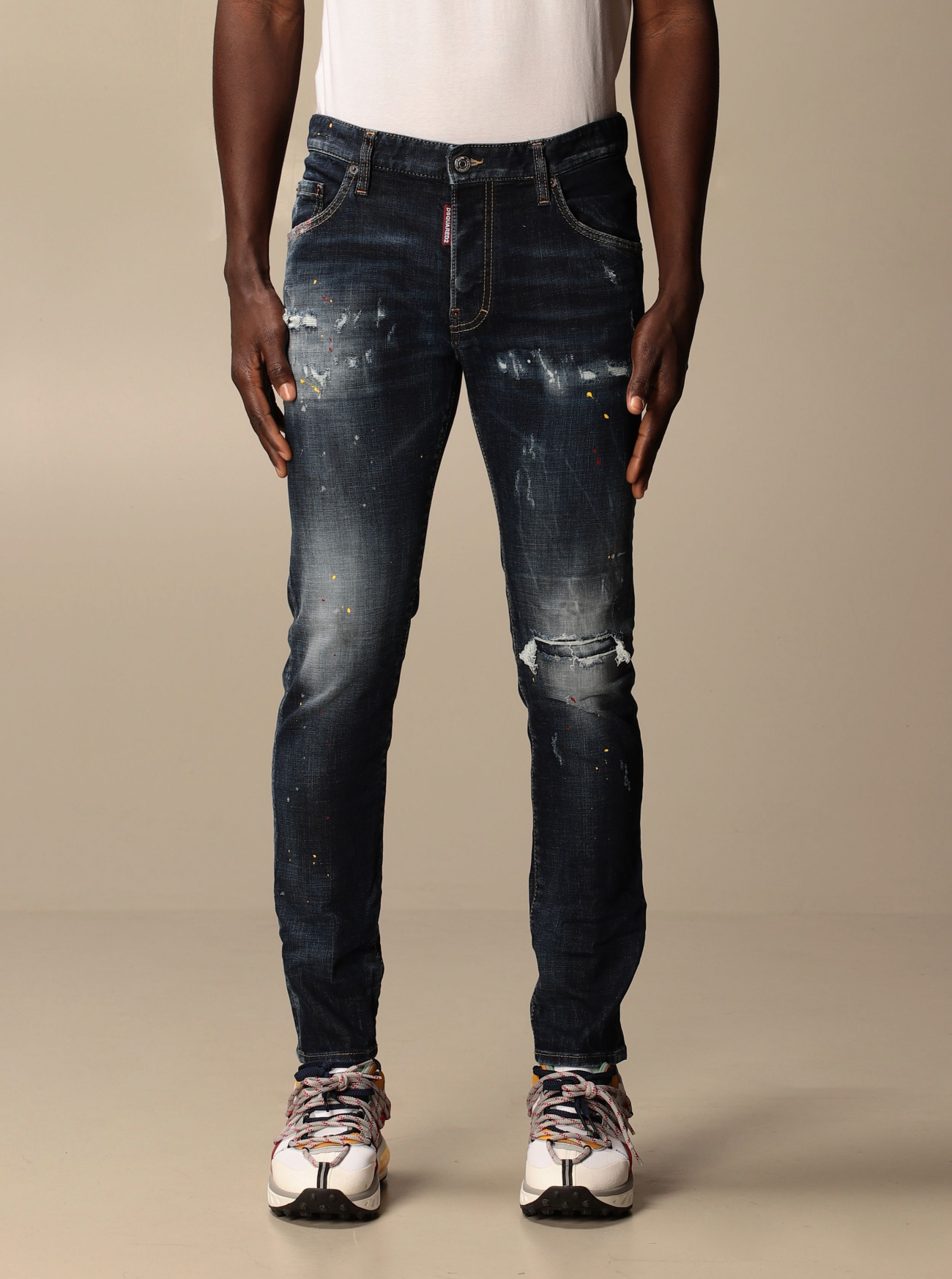 

Синие хлопковые мужские джинсы Dsquared2