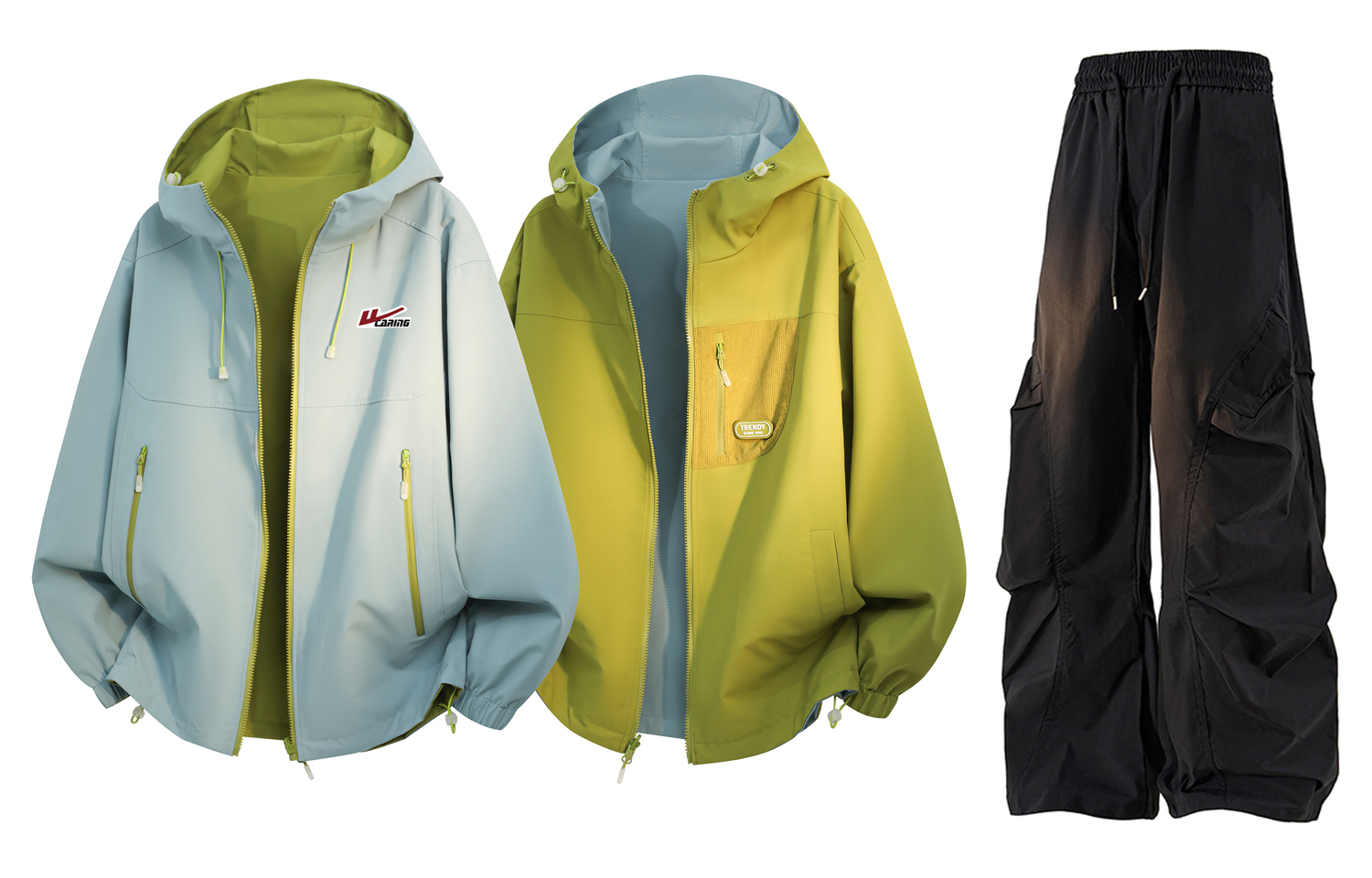 

Ветровка Unisex WARRIOR, mustard+черный (reversible 2-piece set diy badge)