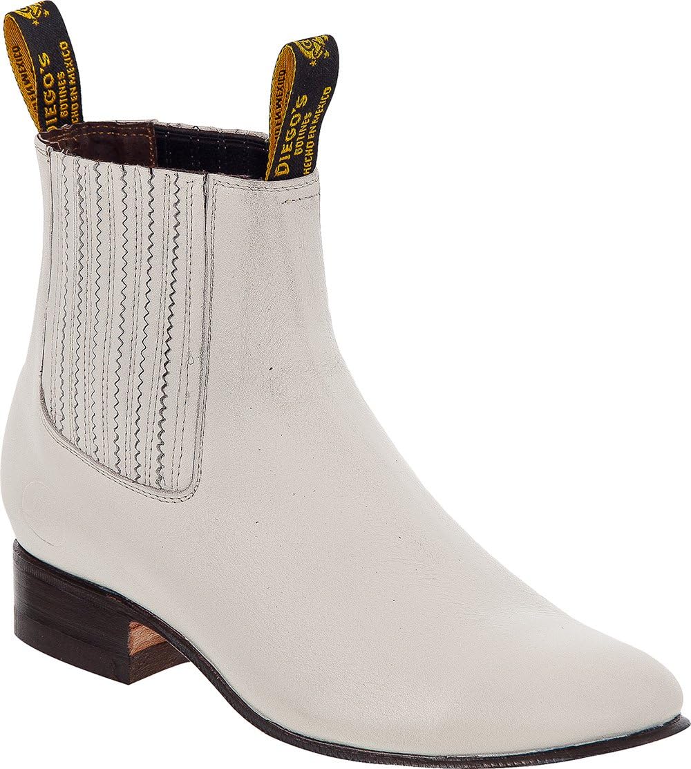 

Мужские классические короткие ковбойские ботинки из натуральной гладкой кожи The Shoppe, Bone