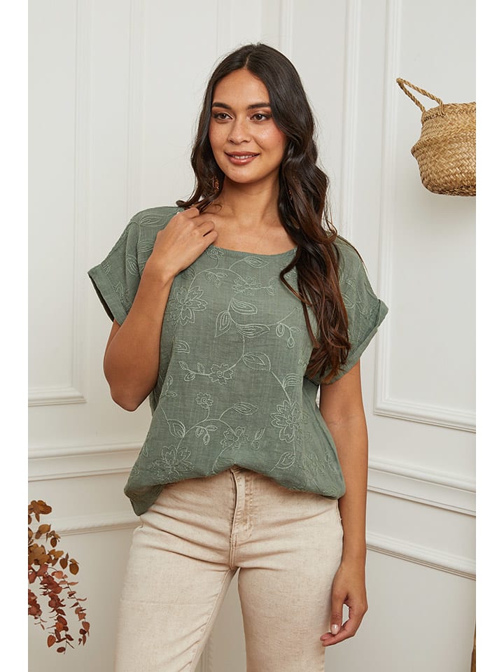 

La Compagnie Du Lin Футболка цвета хаки