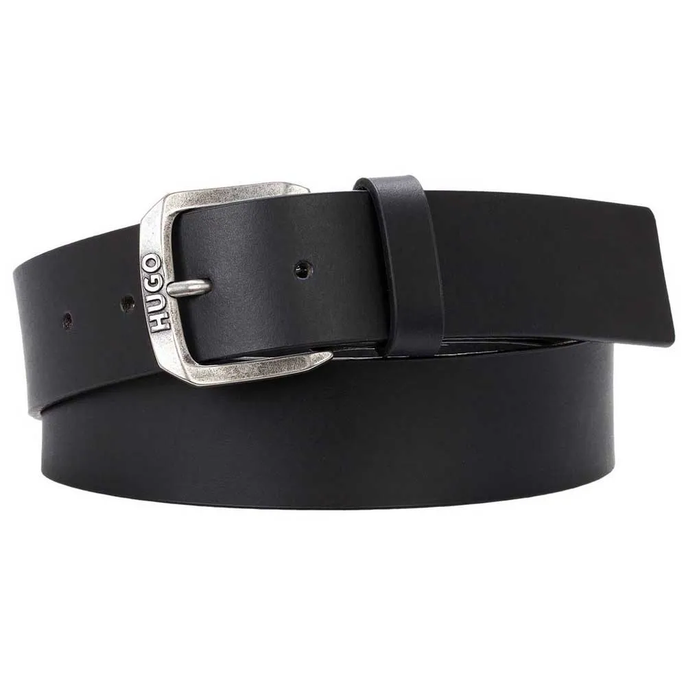 

Ремень HUGO Berker BLUE leather, черный