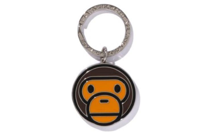 

A BATHING APE Цинковый сплав эпоксидная смола брелок для сумки средний размер мужской коричневый, Brown
