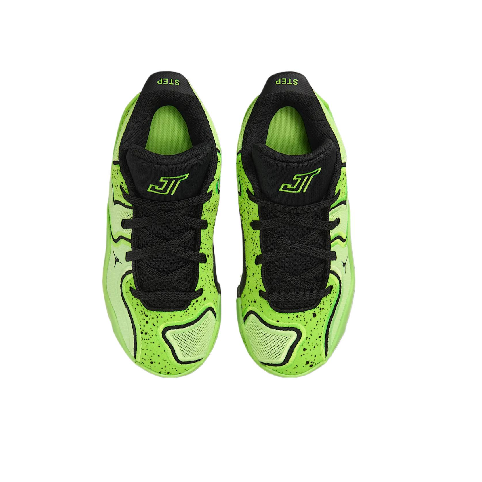 Детские кроссовки Nike Wear-Resistant Low-Top для тренировок Jordan, зеленый/черный — фото 3