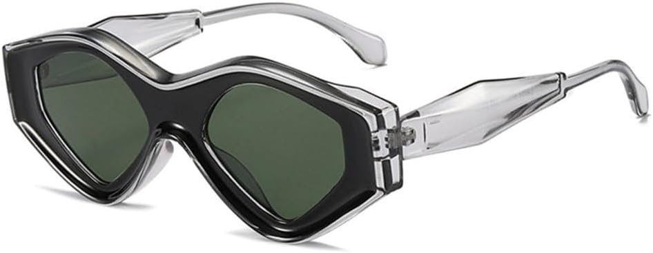 

Винтажные солнцезащитные очки Polygon для женщин, модные разноцветные двухцветные солнцезащитные очки для мужчин, нестандартной формы, защита от ультрафиолета UV400 generic, C5gray-green