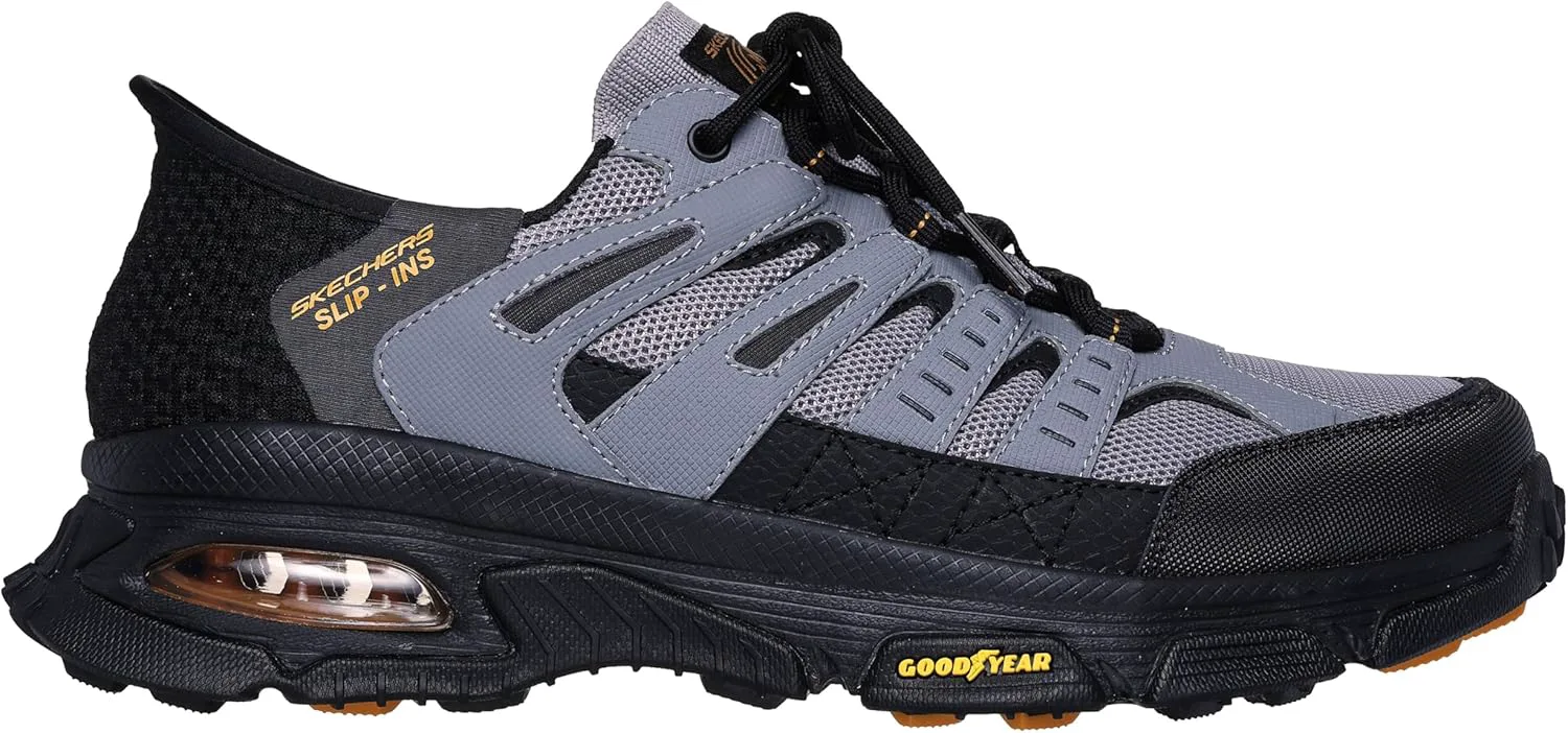Мужские кроссовки Skechers Skech-air Envoy Emissary Slip-in, серый/черный — фото 4