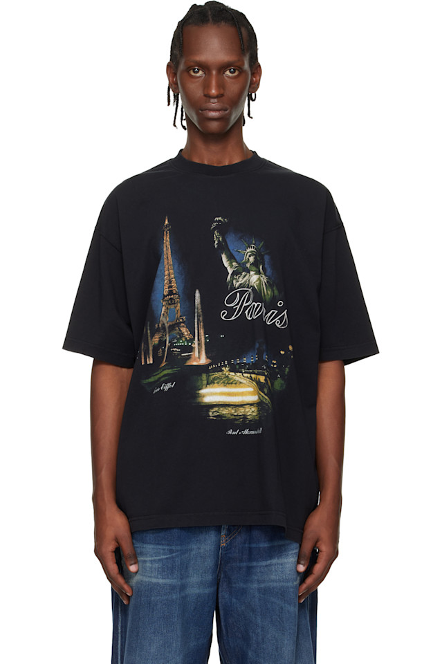 

Туристическая футболка «Париж» Vetements, черный