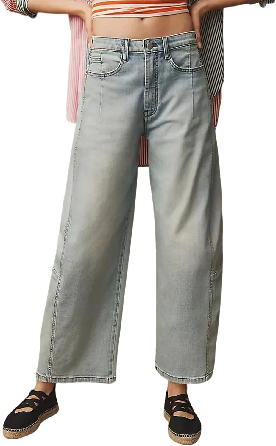 

Джинсы для женщин Y2K High Waist Wide Leg Straight utcoco