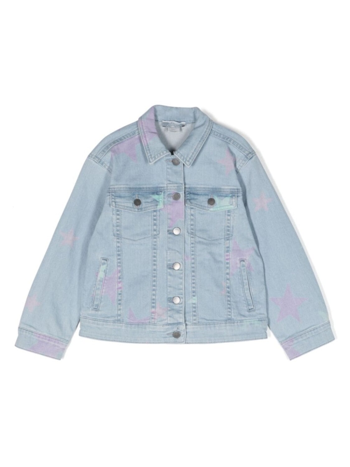 

Stella McCartney Kids джинсовая куртка с принтом, синий