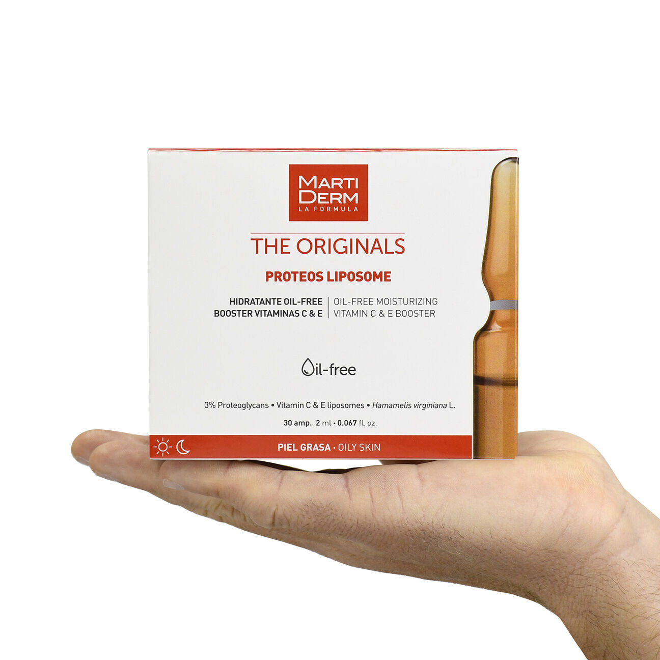 Сыворотка MartiDerm — Увлажняющая с антиоксидантами для жирной кожи в ампулах The Originals Proteos Liposome, 2 мл — фото 4