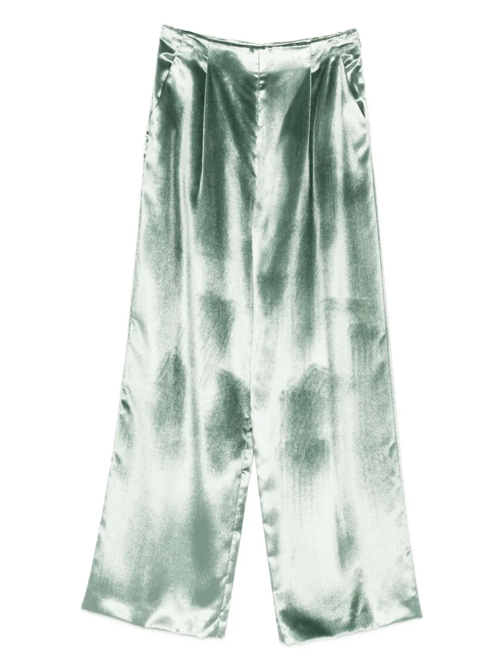 

Атласные брюки Alberta Ferretti, зеленый