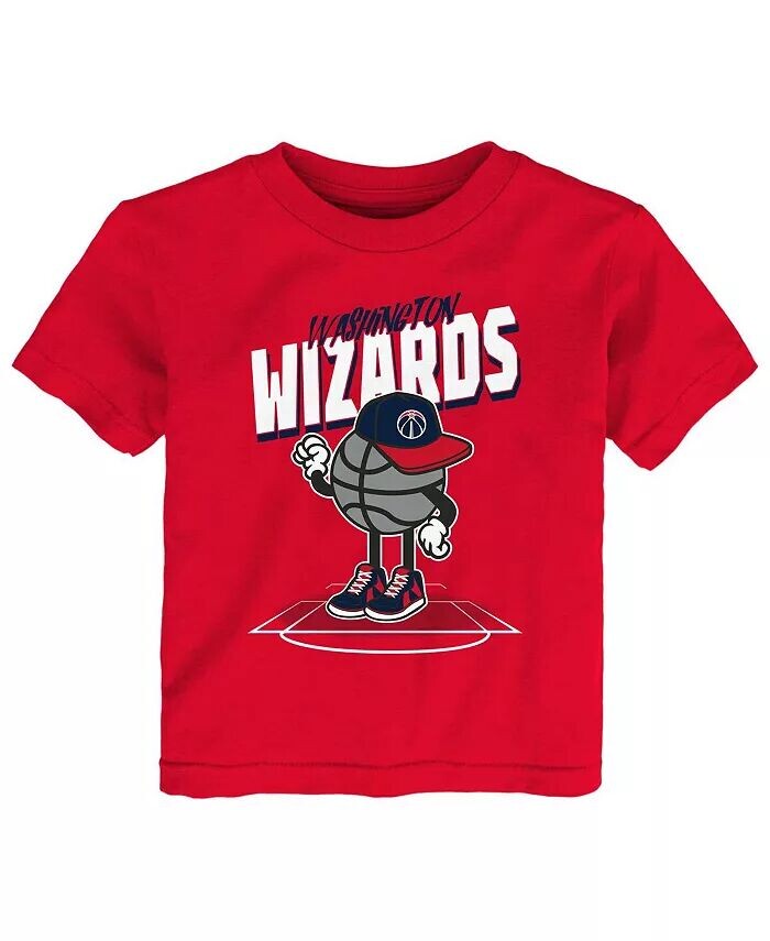 

Красная футболка Washington Wizards Mr. Dribble для мальчиков и девочек для малышей Outerstuff, красный
