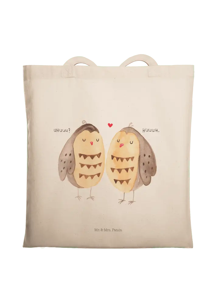 

Сумка для переноски Mr & Mrs Panda Eulen Liebe ohne Spruch, белый