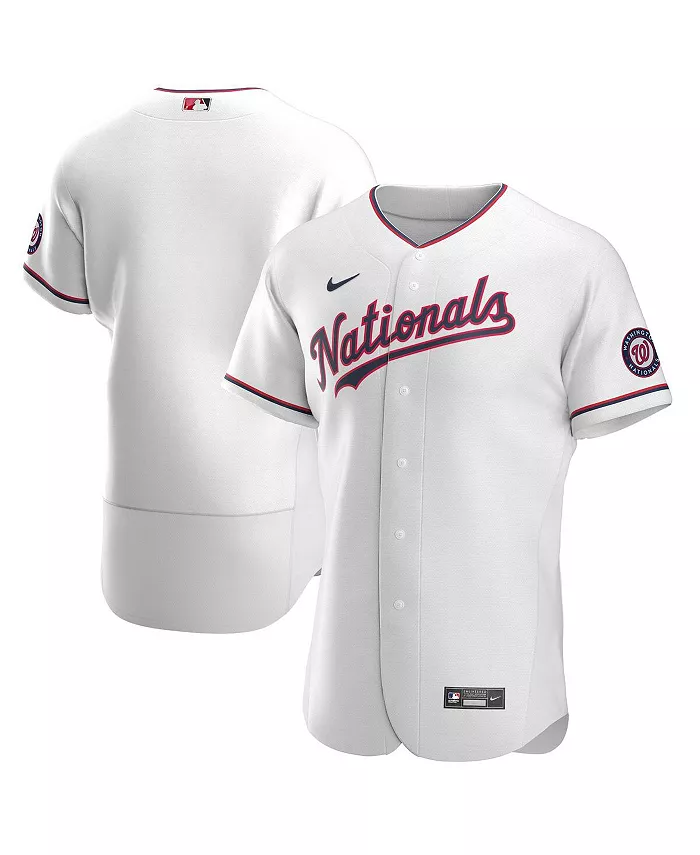 Мужская белая альтернативная автентичная футболка команды Washington Nationals Nike — фото 2