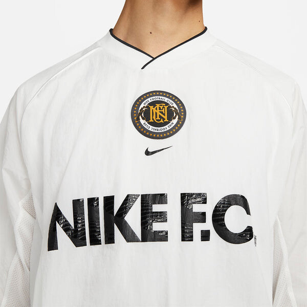 Толстовка Nike FC Repel Soccer Crew Hoodie 'White', белый — фото 2