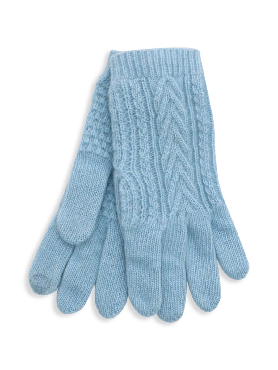

Перчатки Cable Knit Cashmere Tech Portolano, синий