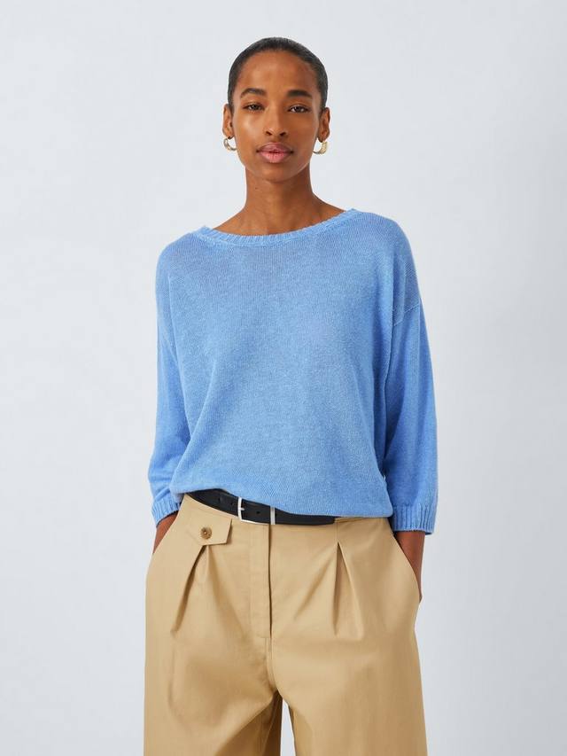 

Джемпер из чистого льна selz Weekend MaxMara, цвет Sky Blue